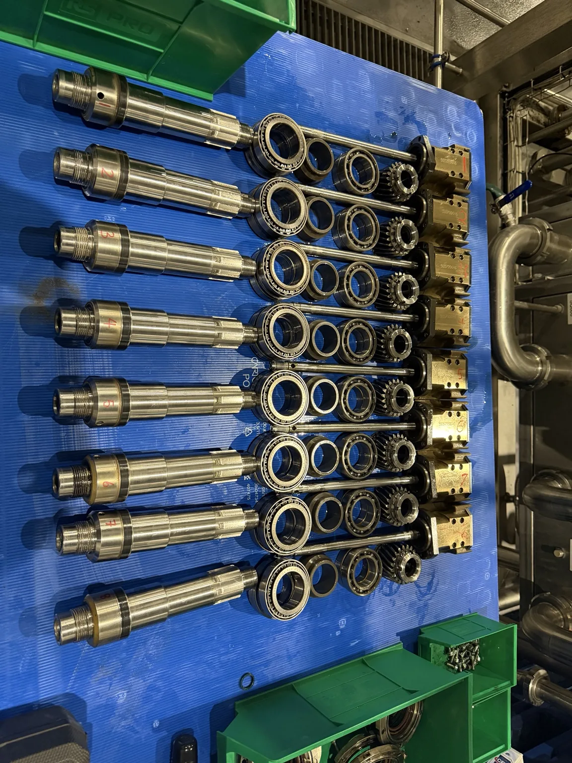 Can seamer components prepared for overhaul